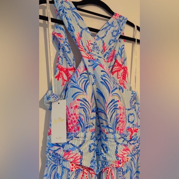 NWT Lilly Pulitzer Montecito Halter Maxi Dress Naut Today Print Size M $238 - Picture 12 of 14